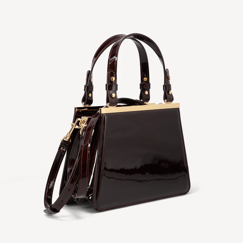 Margot en cuir verni, édition limitée - Bordeaux
