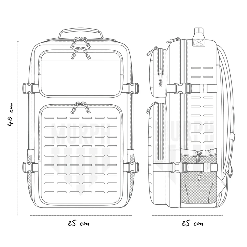 Sac à Dos Tactique 25L Hero - Marron