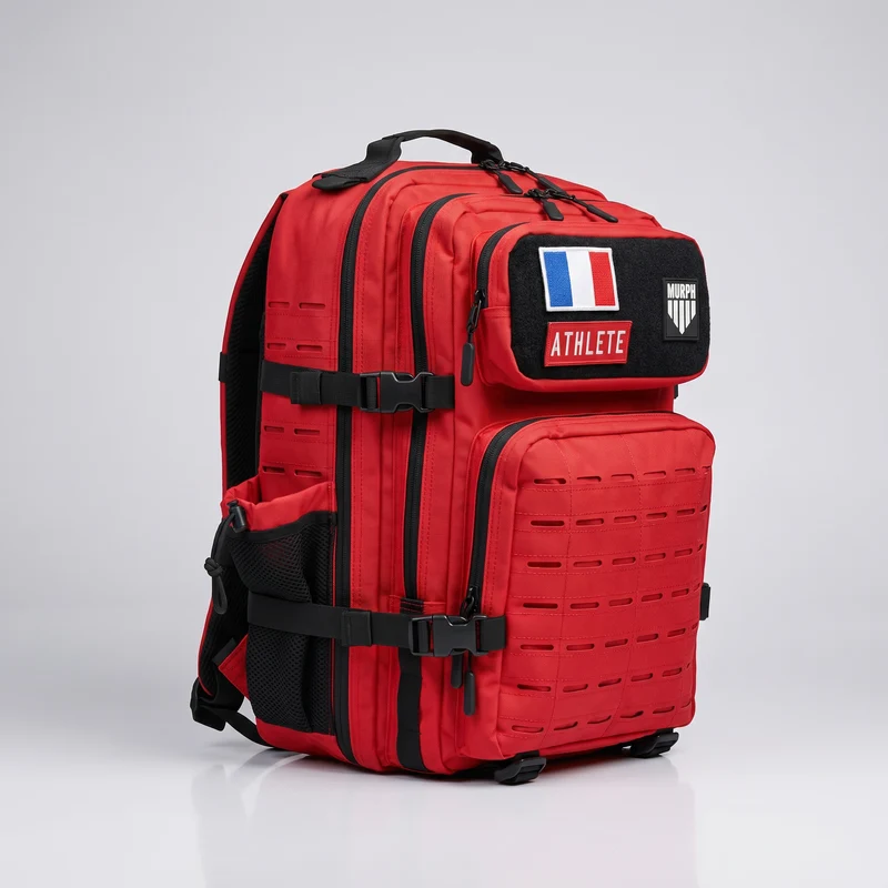 Sac à Dos Tactique 45L Hero - Rouge & Noir