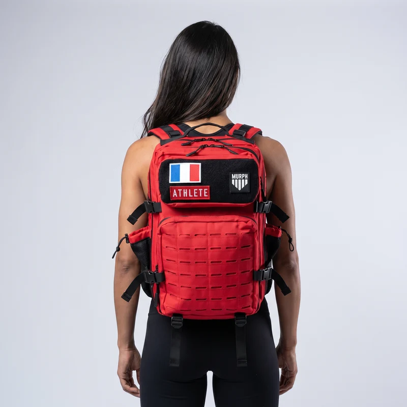Sac à Dos Tactique 45L Hero - Rouge & Noir