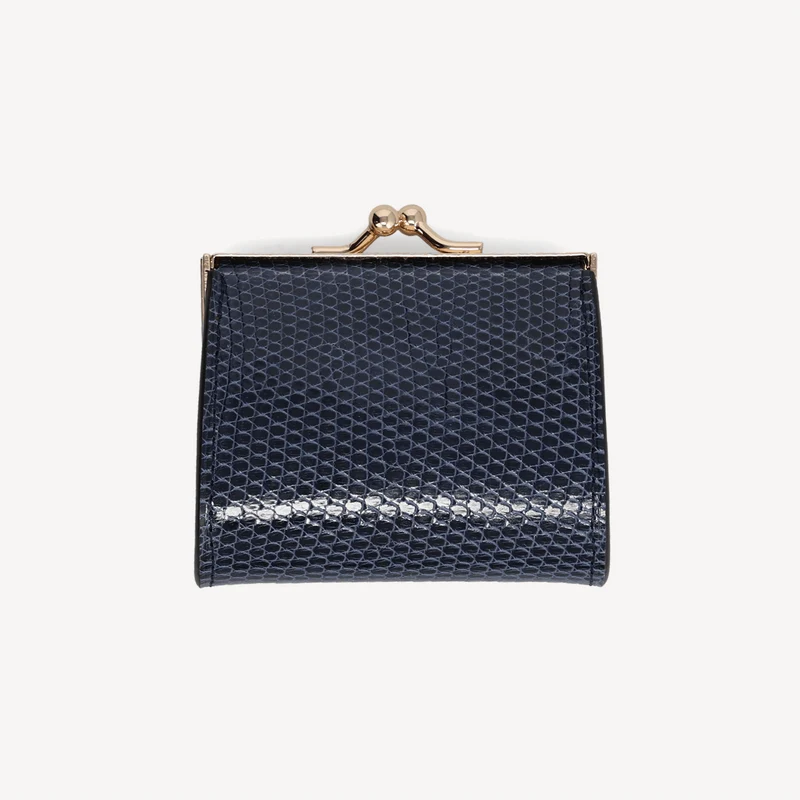 Porte-monnaie lézard - Bleu marine