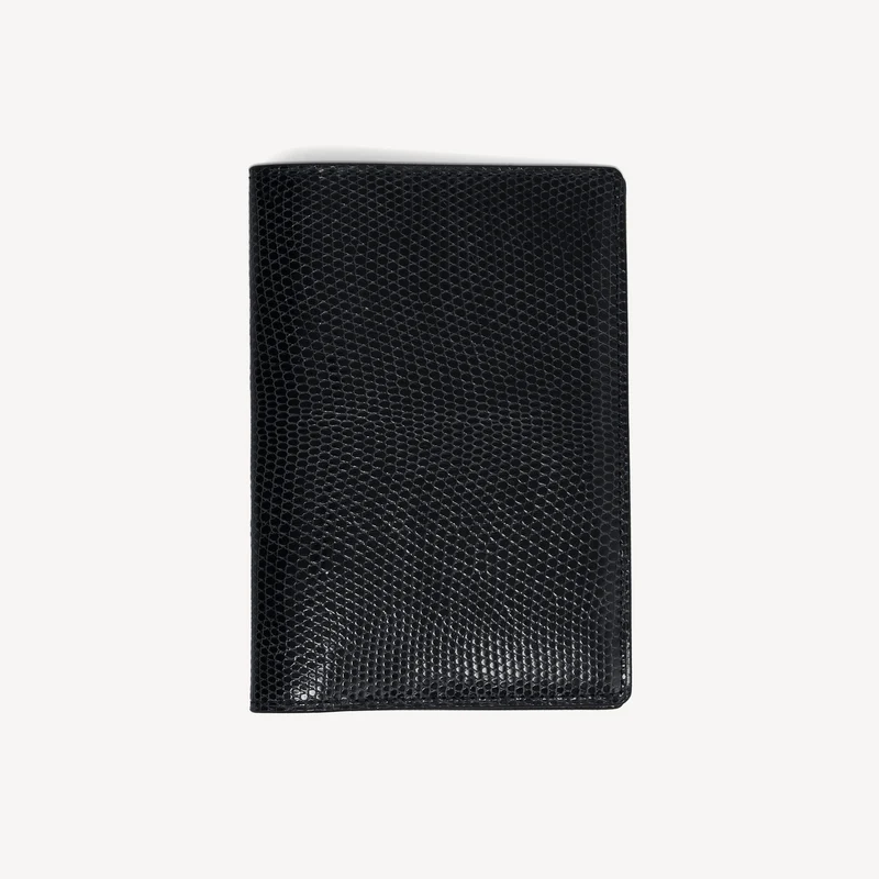Portefeuille passeport Lizard - Noir