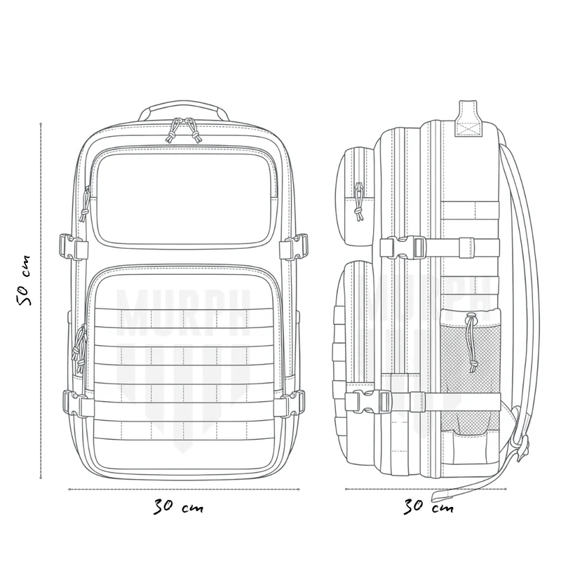 Sac à Dos Tactique 45L - Noir
