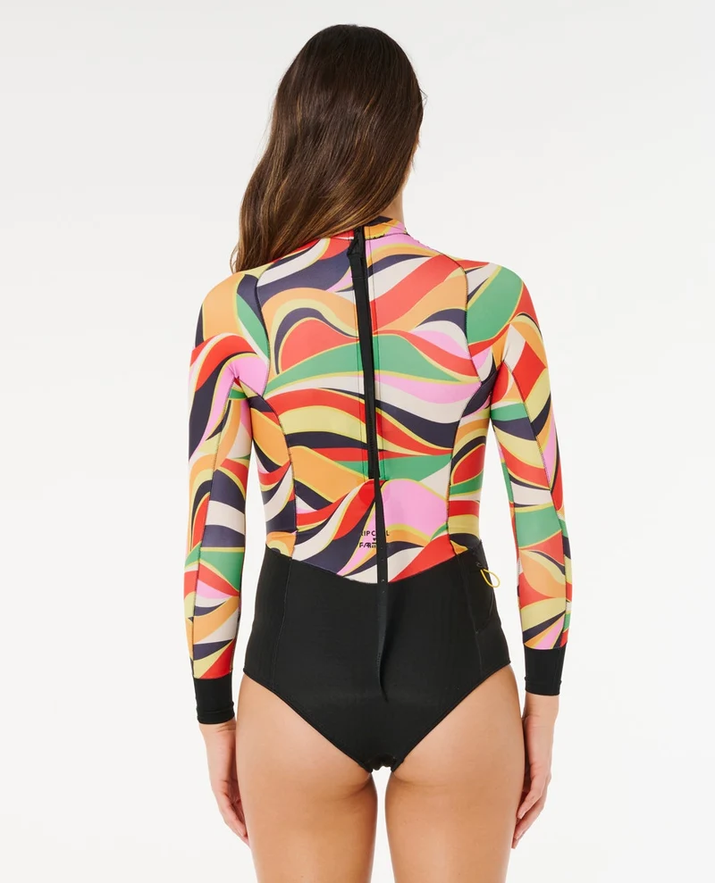 G-Bomb Tropical Long Sleeve Back Zip Springsuit