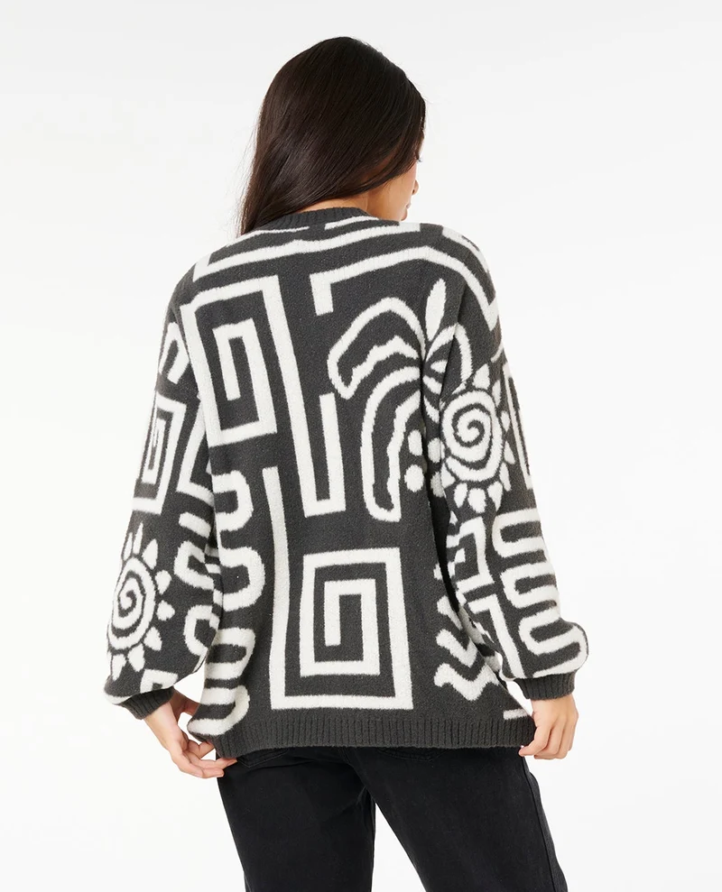 Sunset Luau Knit Crew Fleece