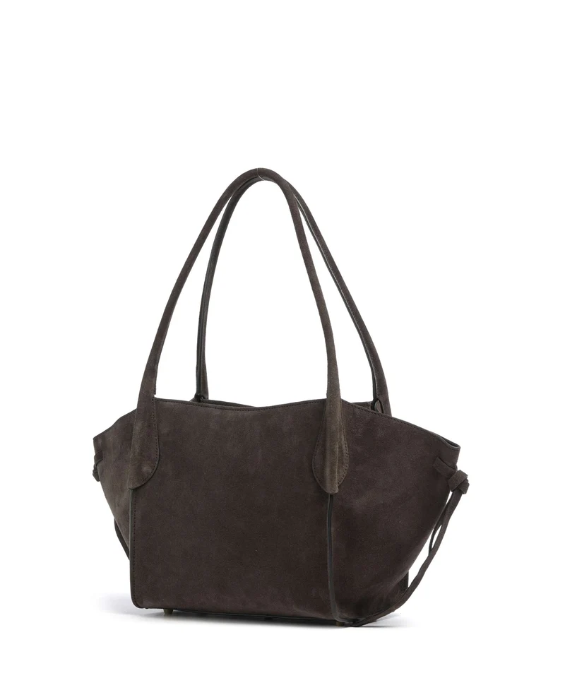 Abro Suede Vibe Small Sac porté épaule dark brown