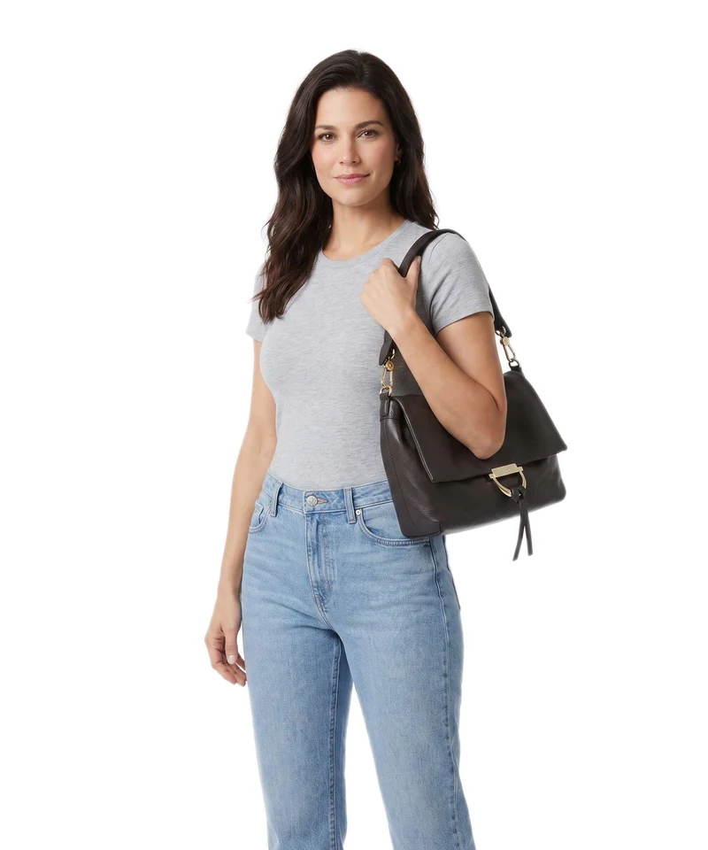Abro Dalia Temi Medium Sac porté épaule dark brown
