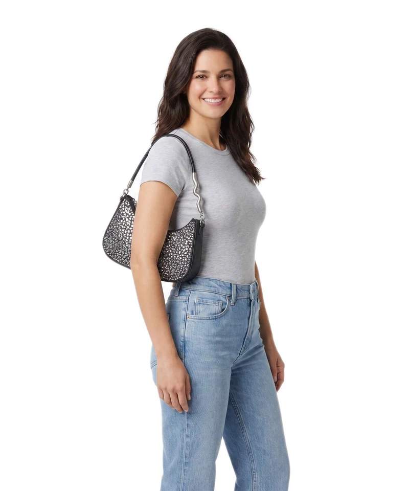 Steve Madden BRAZ Sac porté épaule black/nickle