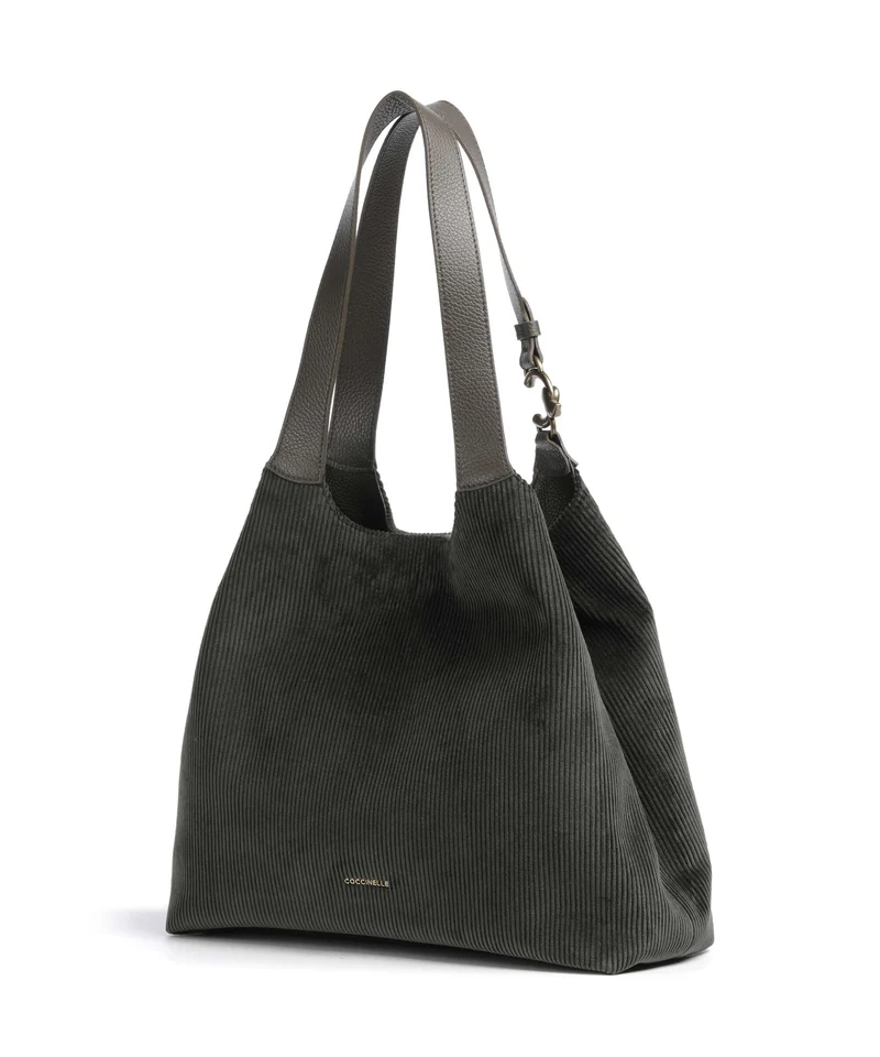 Coccinelle C-Easy Corduroy Cabas fango
