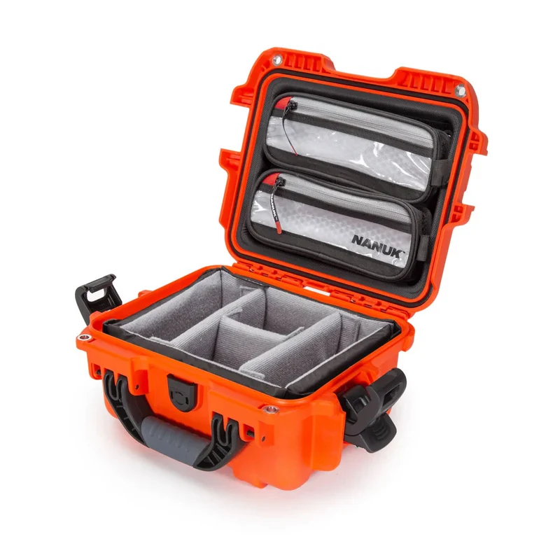 Valise Rigide Nanuk 905 avec Séparateurs rembourrés & Organisateur de couvercle (Orange)
