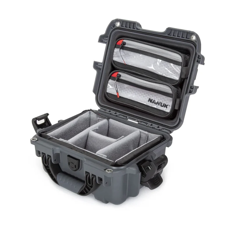 Valise Rigide Nanuk 905 avec Séparateurs rembourrés & Organisateur de couvercle (Graphite)