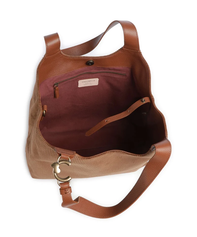Coccinelle C-Easy Corduroy Cabas cognac