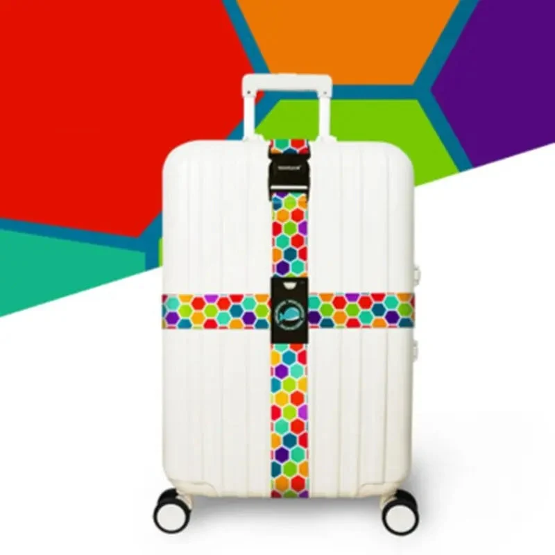 Sangle Valise Mosaïque Colorée | Sécurité Nylon Réglable