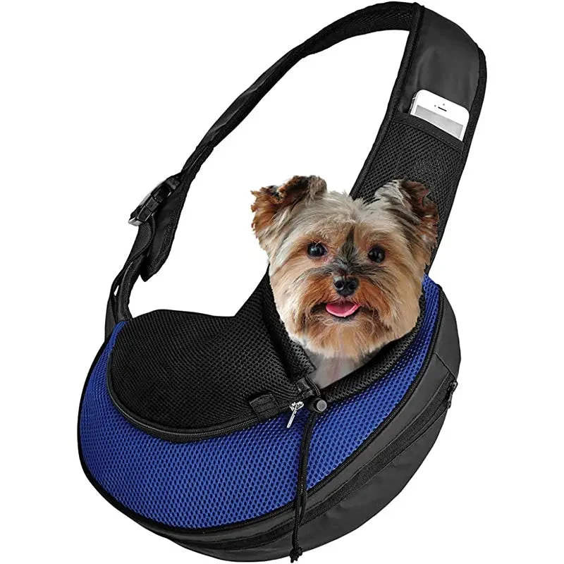 Sac Transport Chien Bandoulière | Nylon Respirant et Réglable