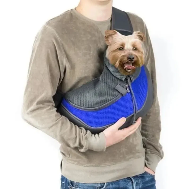 Sac Transport Chien Bandoulière | Nylon Respirant et Réglable