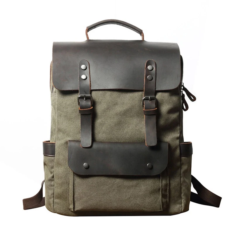 Léo sac à dos ordinateur cuir et toile