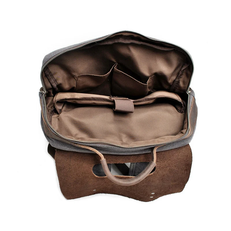 Léo sac à dos ordinateur cuir et toile