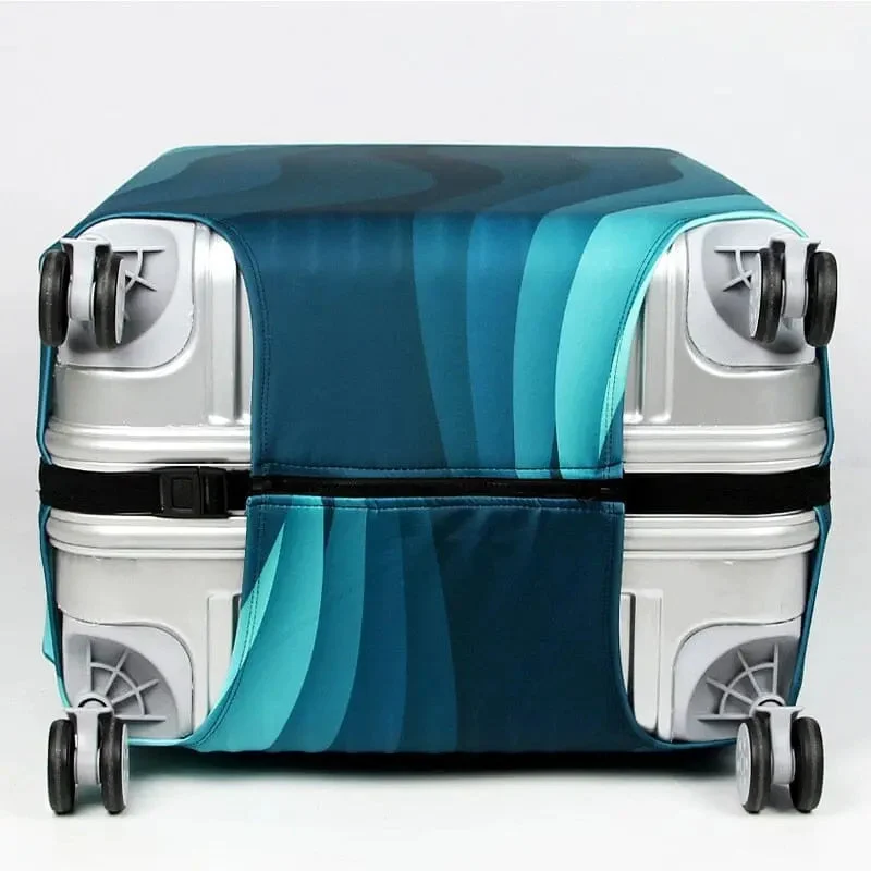Housse de Valise Anti-Vol | Vagues Bleues Protectrices