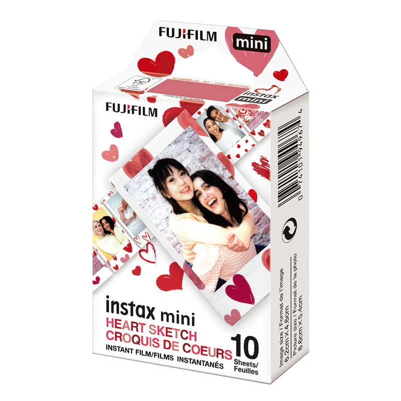 Film Instantané Instax Mini Croquis de Coeurs (10 Feuilles)
