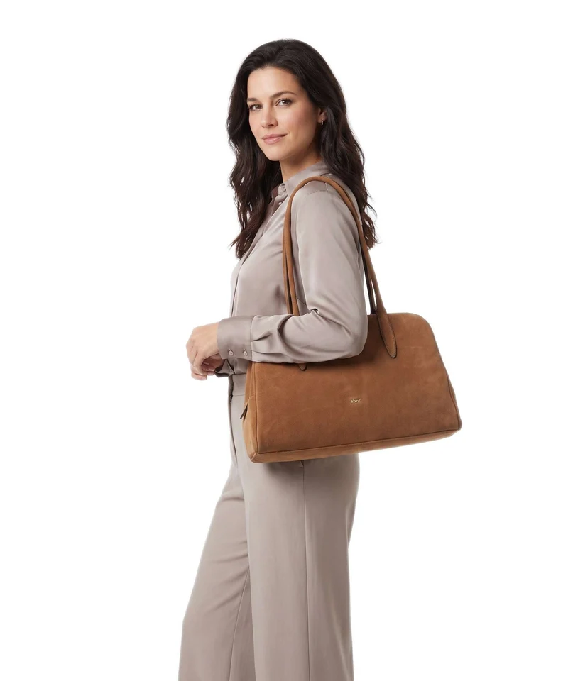 Abro Suede Amara Sac porté épaule cuoio