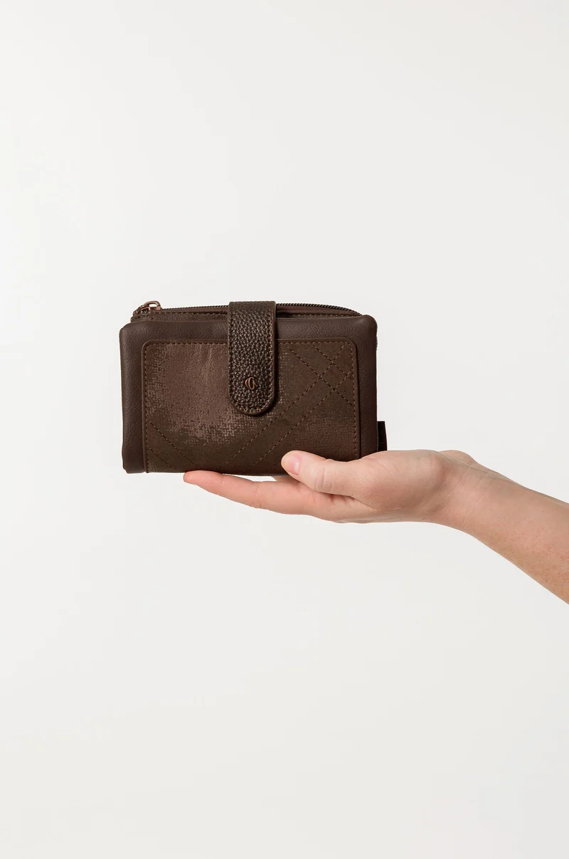 Portefeuille souple de taille moyenne Mocha
