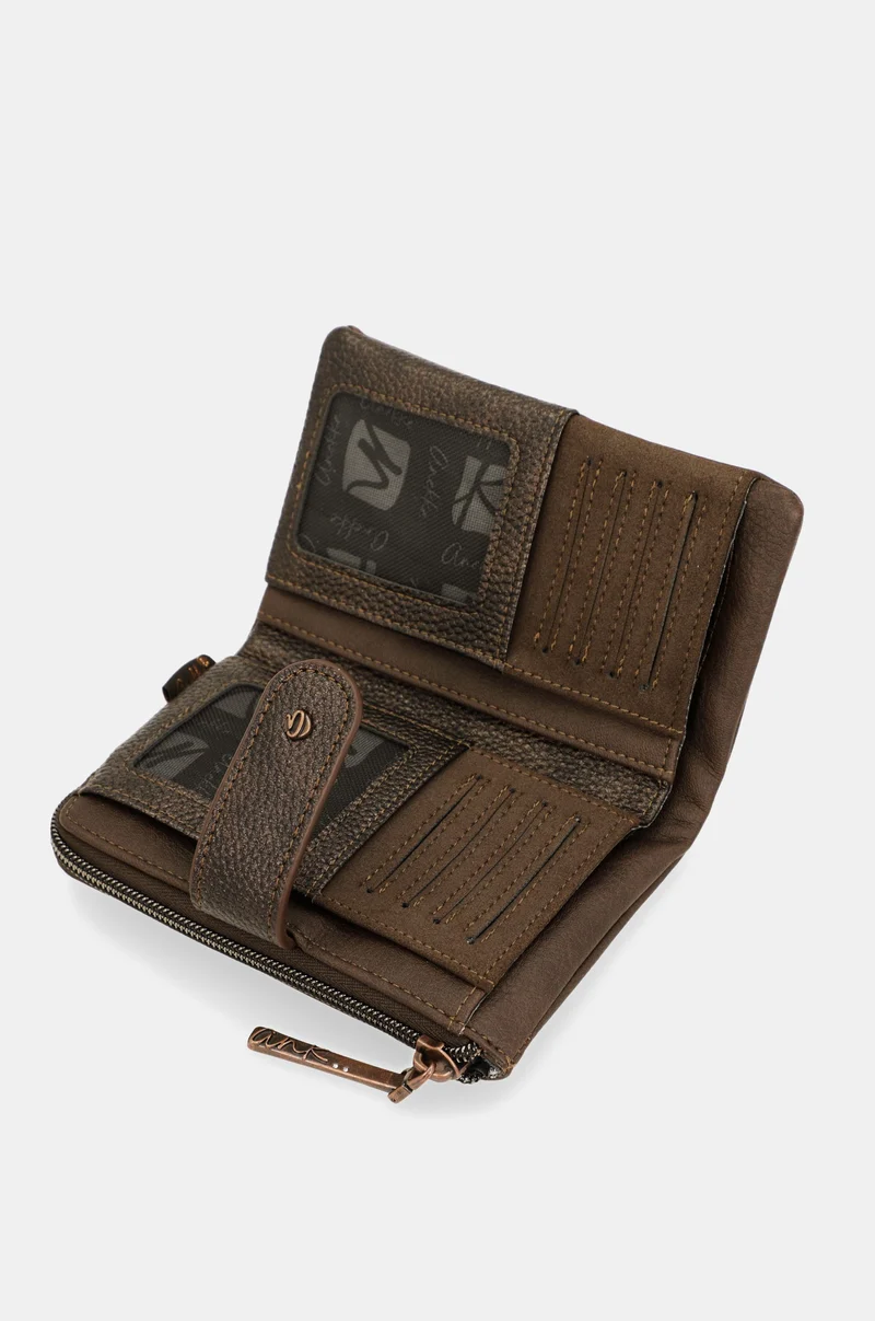 Portefeuille souple de taille moyenne Mocha