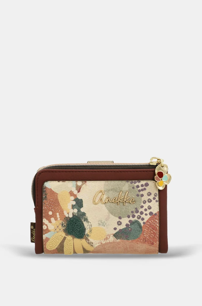 Portefeuille souple de taille moyenne RFID Blossom