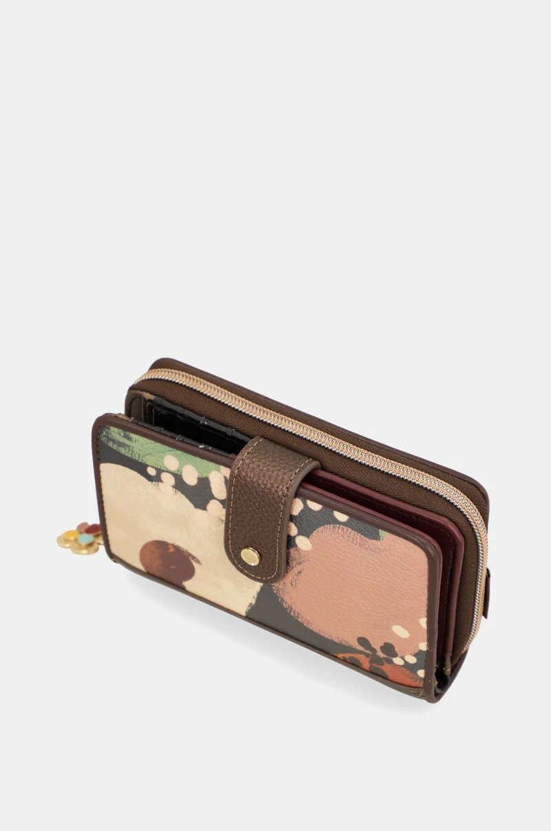 Portefeuille rigide de taille moyenne RFID Blossom