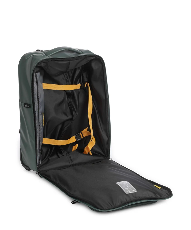 Mandarina Duck Coated Sac à dos à roulettes deep green