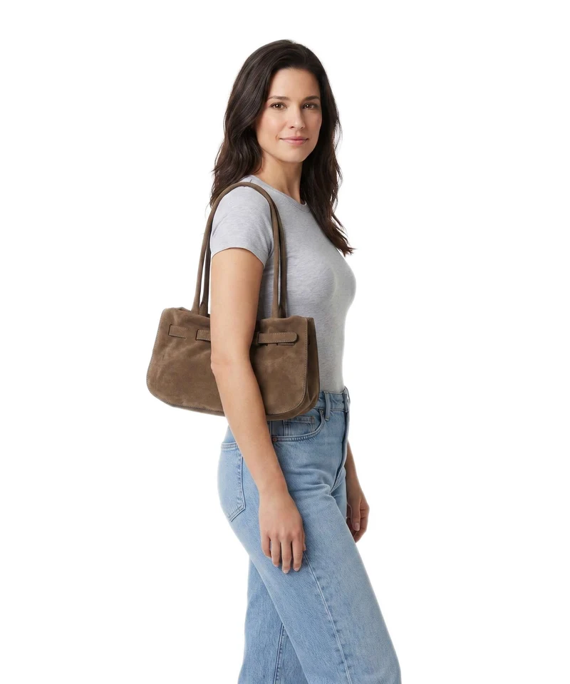 Abro Suede Jill Sac porté épaule khaki