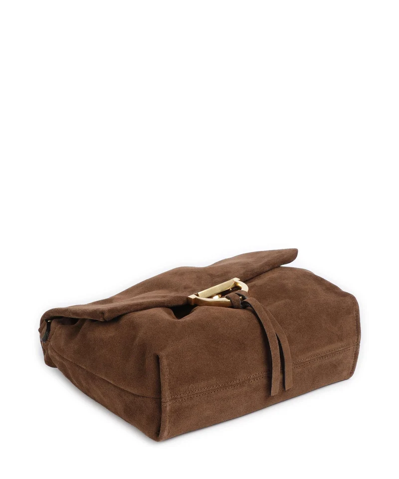 Abro Suede Temi Medium Sac porté épaule wood