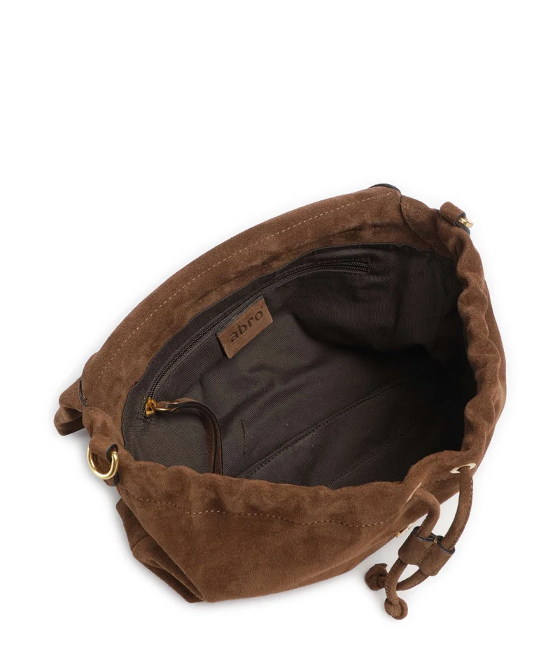 Abro Suede Temi Medium Sac porté épaule wood