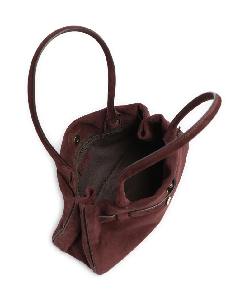 Abro Suede Jill Sac porté épaule burgundy