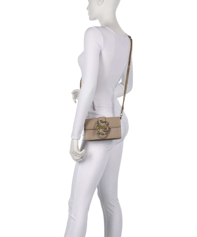 Just Cavalli Iconic Snakes Sac bandoulière tan