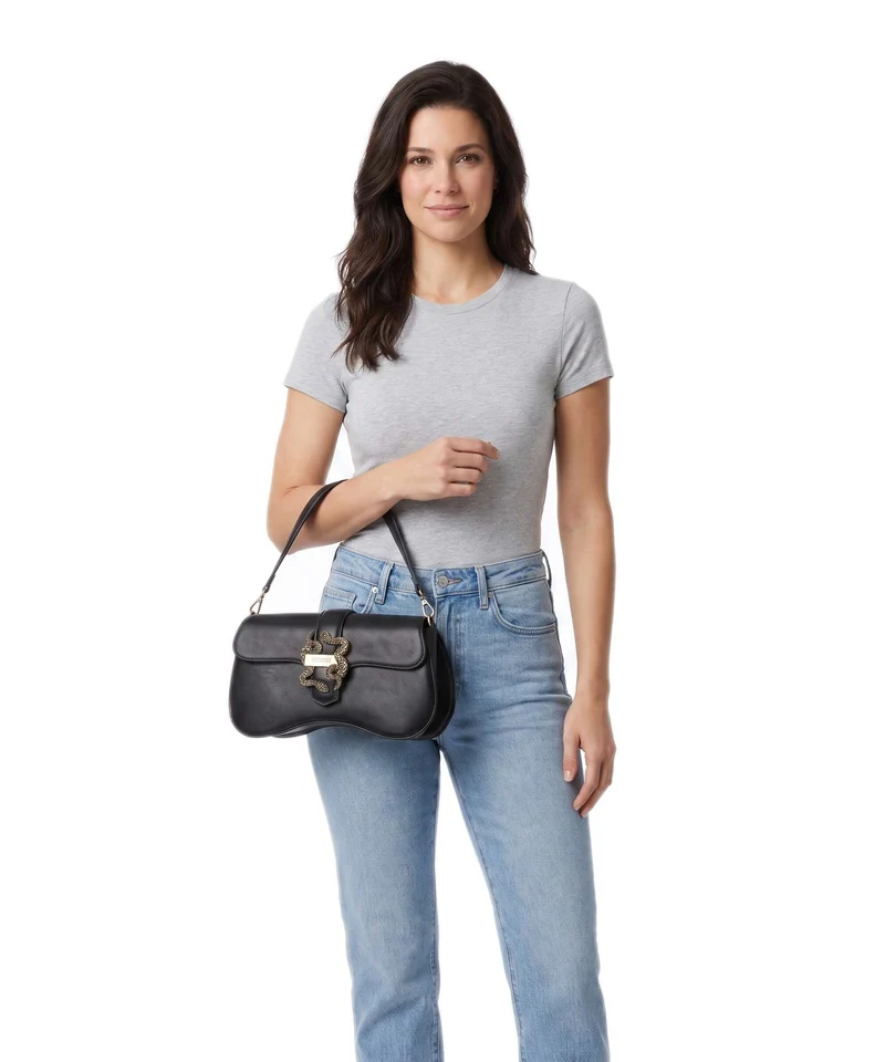 Just Cavalli Iconic Snakes Sac porté épaule black