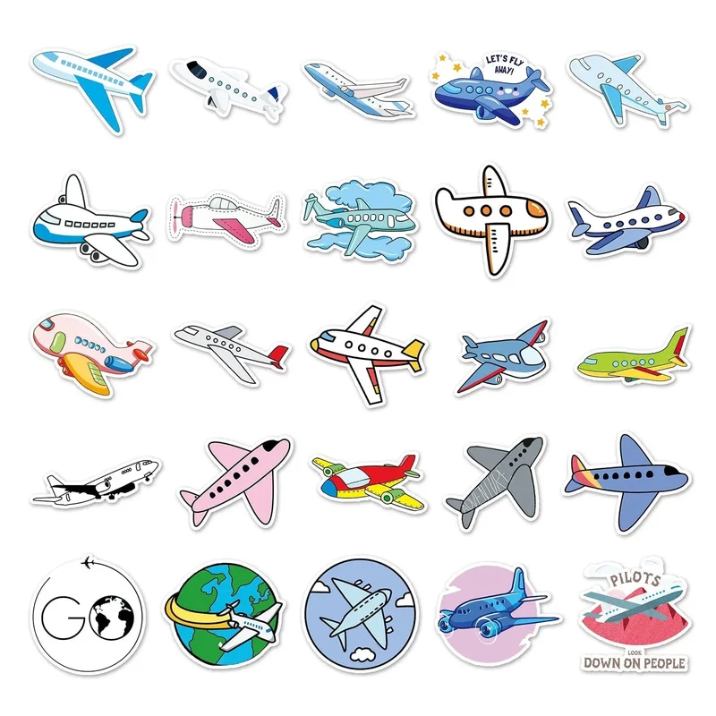 Stickers Valise Voyage | 50 Autocollants Pvc