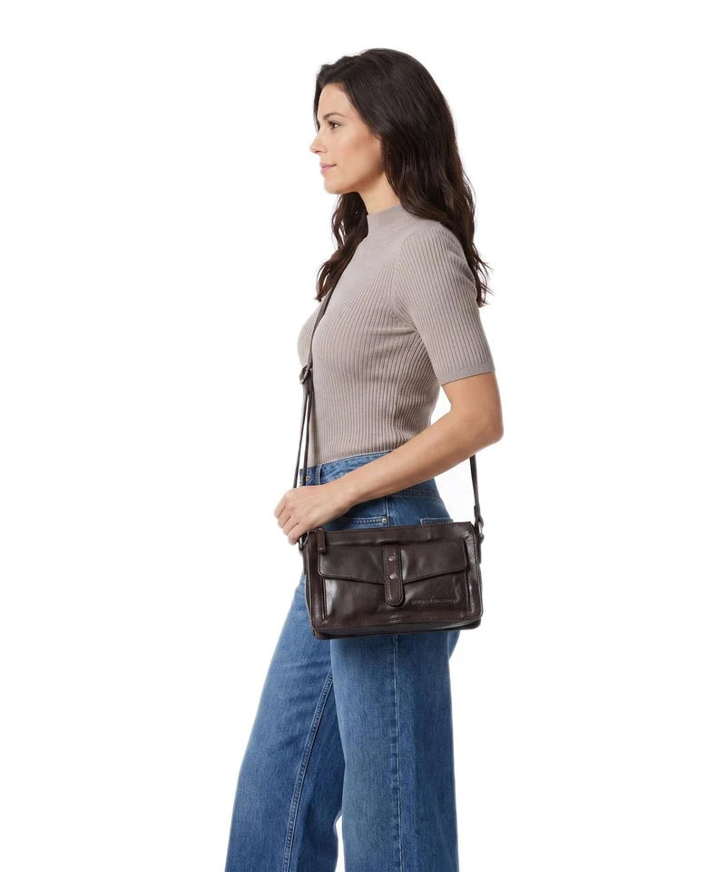 Spikes & Sparrow Apache Maida Sac bandoulière dark brown