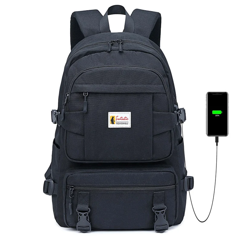 Sac à dos collégien avec poche et chargeur USB
