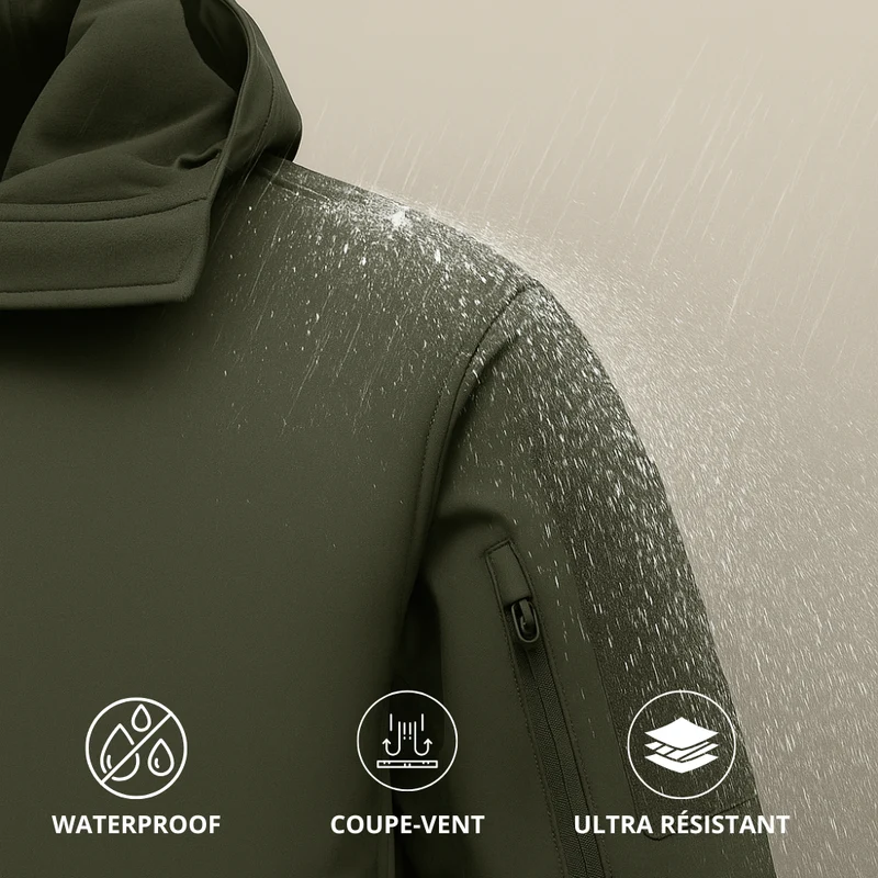 Veste Randonnée Imperméable | Doublure Polaire Respirante