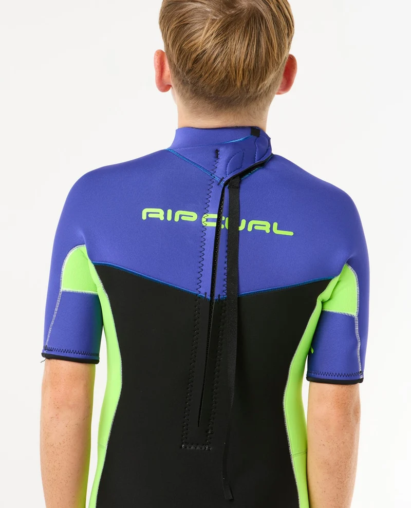 Boys Dawn Patrol Short Sleeve 2mm Back Zip Spring Suit Wetsuit