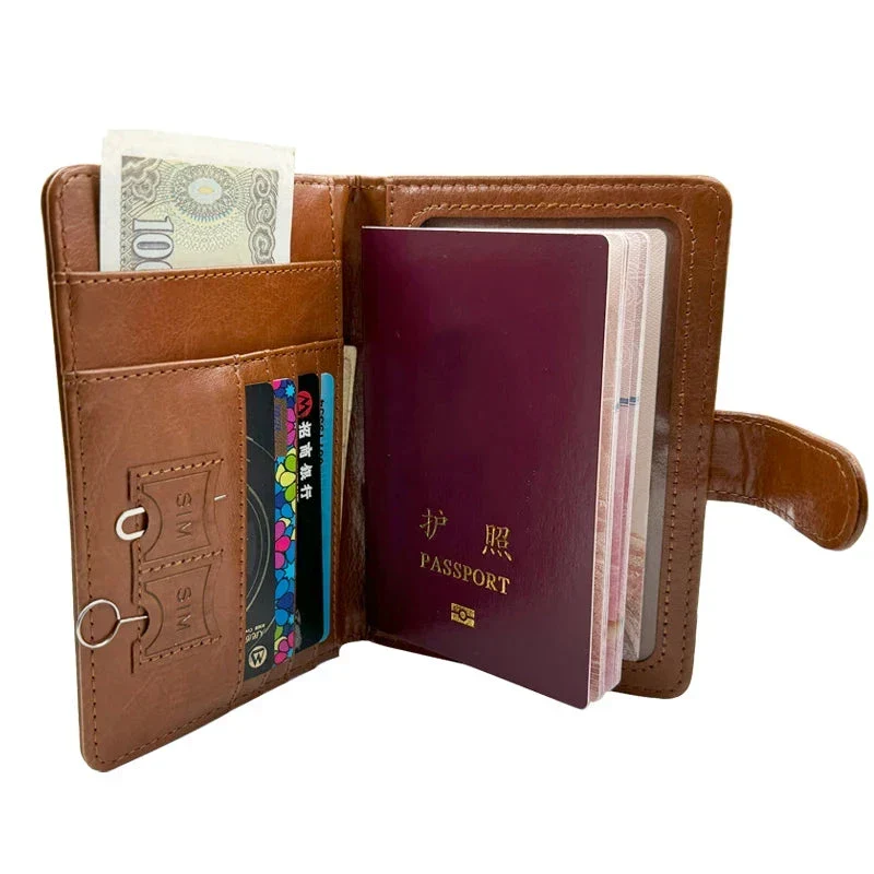 Étui Passeport Personnalisé Vintage | Fermeture Magnétique Pratique