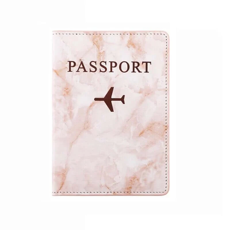 Étui Passeport Marbre Avion | Protection Style Sophistiqué