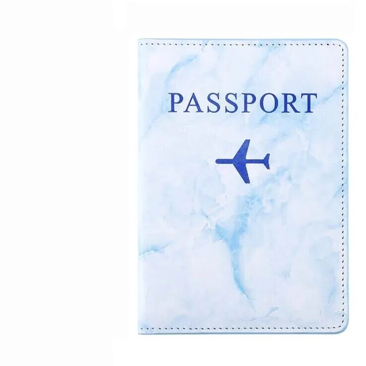 Étui Passeport Marbre Avion | Protection Style Sophistiqué