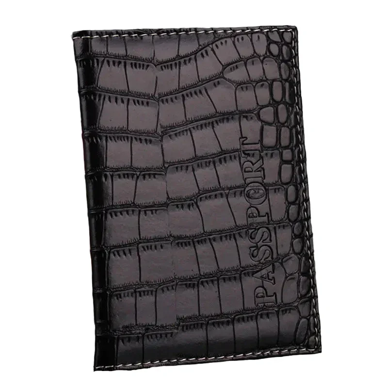 Étui Passeport Cuir Croco | Protection Anti-Rayures Compacte