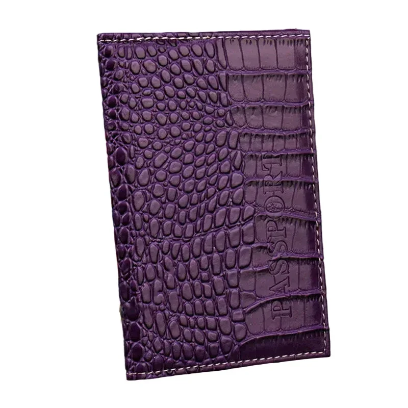 Étui Passeport Cuir Croco | Protection Anti-Rayures Compacte