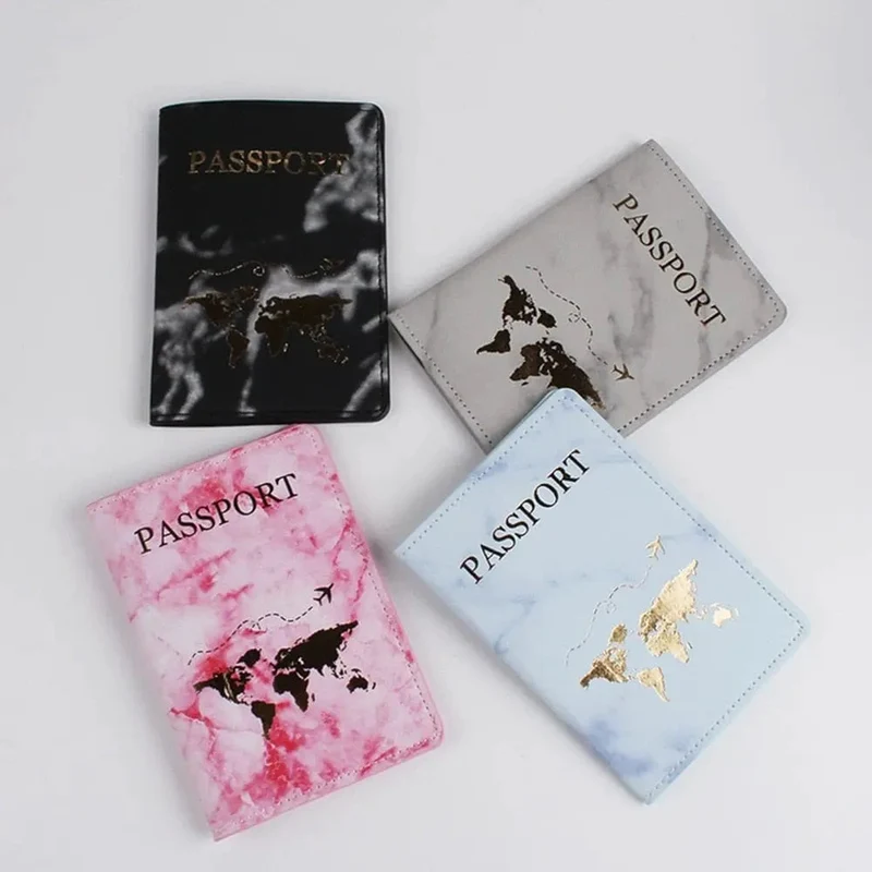 Étui Passeport Carte du Monde | Protection Pu Anti-Plis