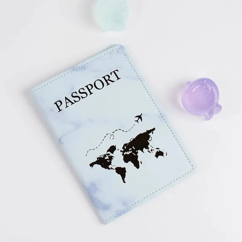 Étui Passeport Carte du Monde | Protection Pu Anti-Plis