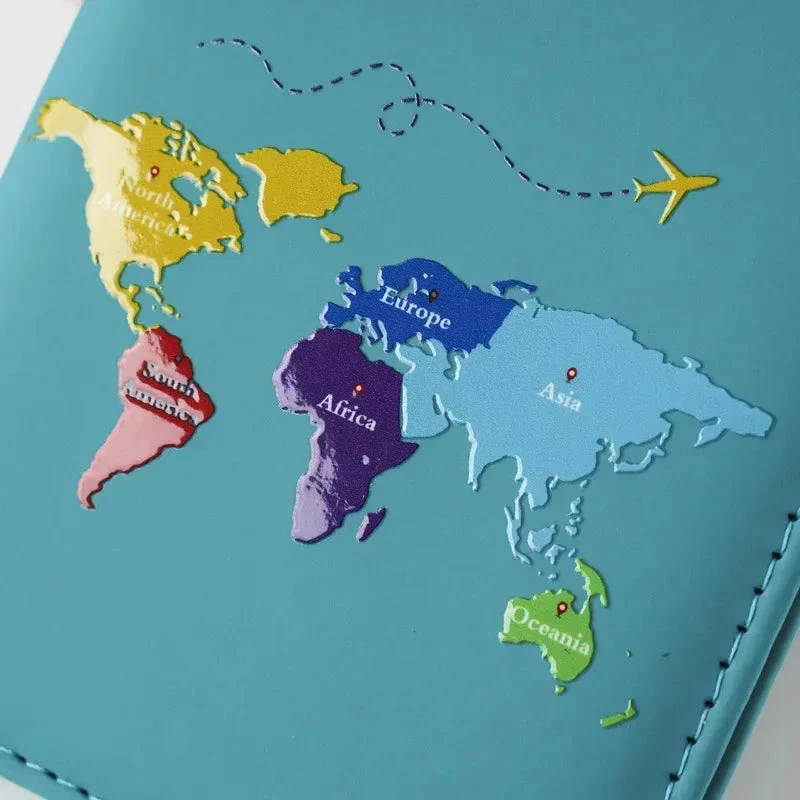 Étui Passeport Carte du Monde | Protection Légère et Stylée