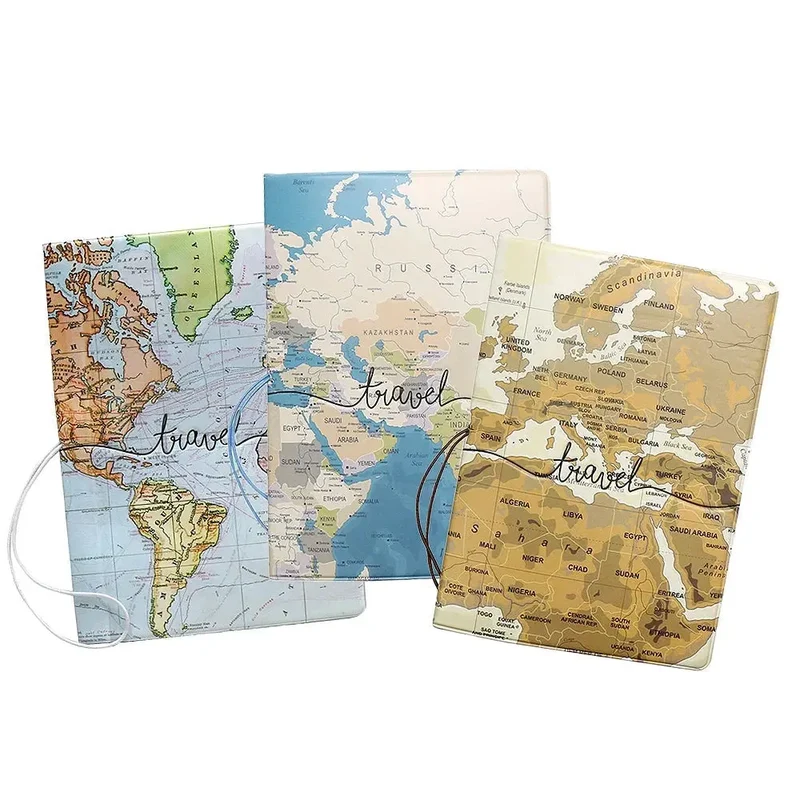 Étui Passeport Carte du Monde | Protection Anti-Plis Pratique