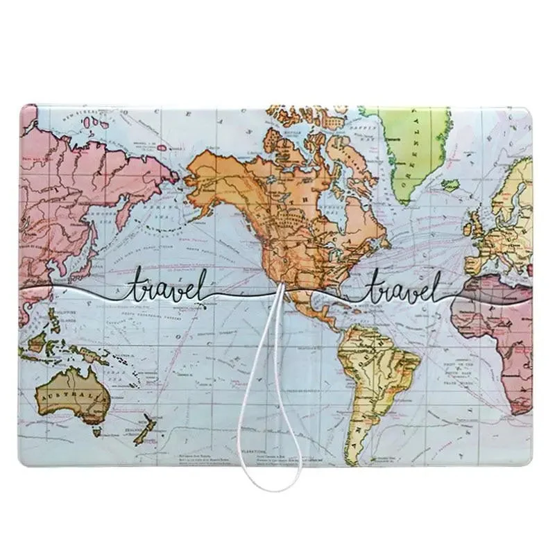 Étui Passeport Carte du Monde | Protection Anti-Plis Pratique